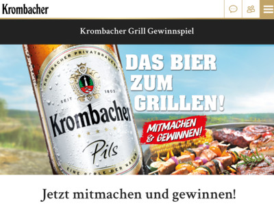 Gewinnspiel: Krombacher Gewinnspiel: Napoleon Grill gewinnen