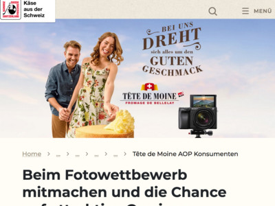 Gewinnspiel: Switzerland Cheese Gewinnspiel: Kamera-Set gewinnen