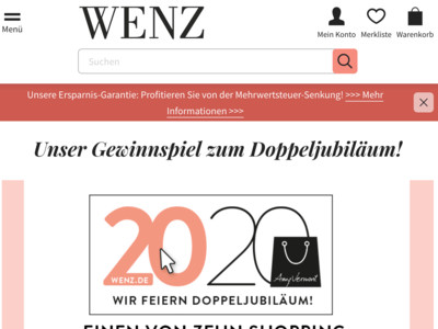 Gewinnspiel: Wenz Gewinnspiel: Einkaufsgutschein gewinnen