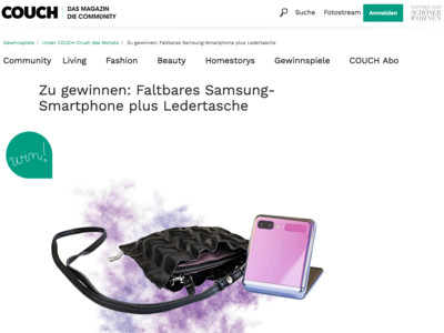 Gewinnspiel: Couch Gewinnspiel: Samsung Galaxy Z Flip gewinnen