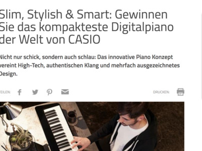 Gewinnspiel: Schöner Wohnen Gewinnspiel: Digitalpiano gewinnen
