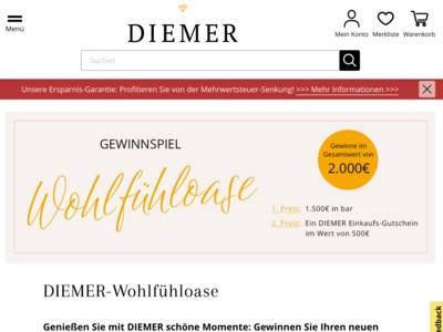 Gewinnspiel: Diemer Gewinnspiel: Bargeld gewinnen