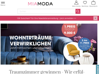 Gewinnspiel: Miamoda Gewinnspiel: Traumzimmer gewinnen