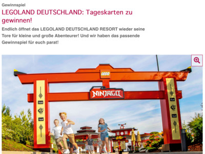 Gewinnspiel: Leben & erziehen Gewinnspiel: Legoland-Besuch gewinnen