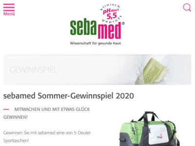 Gewinnspiel: Sebamed Gewinnspiel: Sporttasche gewinnen