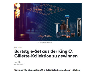 Gewinnspiel: GQ Gewinnspiel: Gilette Set gewinnen