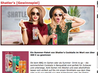 Gewinnspiel: Kino News Gewinnspiel: Cocktail-Paket gewinnen