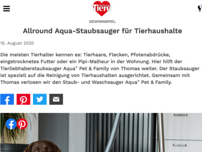 Ein Herz Fuer Tiere Staubsauger Gewinnen Gewinnspiele De