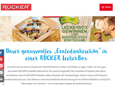 Gewinnspiel: Rücker Gewinnspiel: Genussbox gewinnen