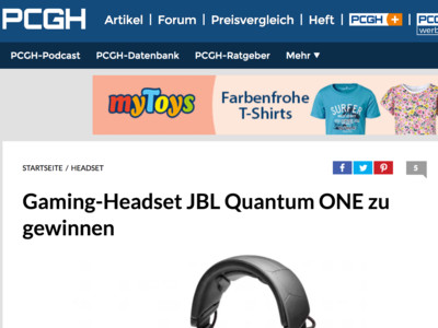 Gewinnspiel: PC Games Hardware Gewinnspiel: JBL Headset gewinnen