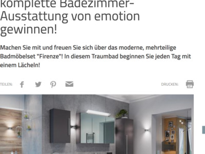 Gewinnspiel: Schöner Wohnen Gewinnspiel: Badezimmer Ausstattung gewinnen