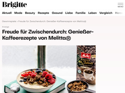 Gewinnspiel: Brigitte Gewinnspiel: Kaffee-Genusspaket gewinnen