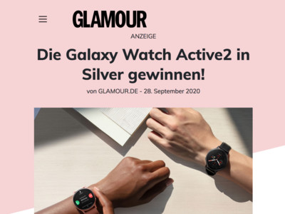 Gewinnspiel: Glamour Gewinnspiel: Galaxy Watch gewinnen