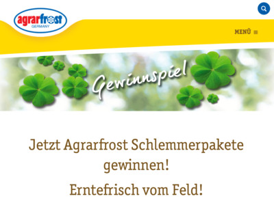 Gewinnspiel: agrarfrost Gewinnspiel: Schlemmerpaket gewinnen