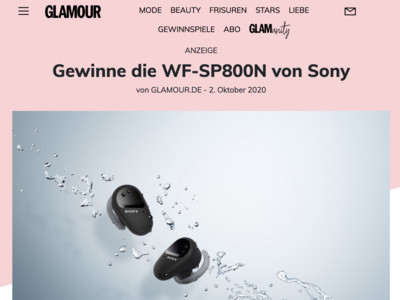 Gewinnspiel: Glamour Gewinnspiel: Sony Kopfhörer gewinnen