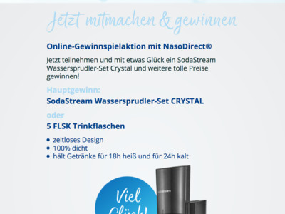 Gewinnspiel: gesundleben Apotheken Gewinnspiel: SodaStream gewinnen