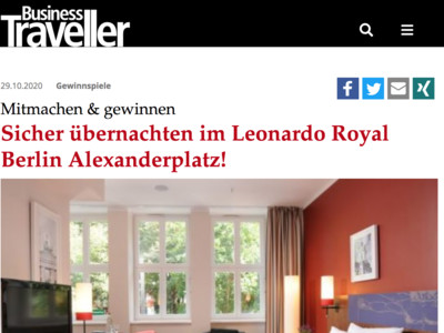 Gewinnspiel: Business Traveller Gewinnspiel: Berlinreise gewinnen