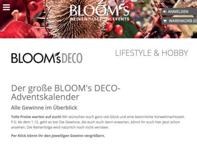 Gewinnspiel: Bloom's Adventskalender