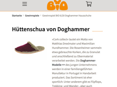 Gewinnspiel: Biomagazin Gewinnspiel: Hausschuhe gewinnen