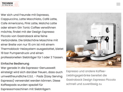 Gewinnspiel: Technik zu Hause Gewinnspiel: Espressomaschine gewinnen