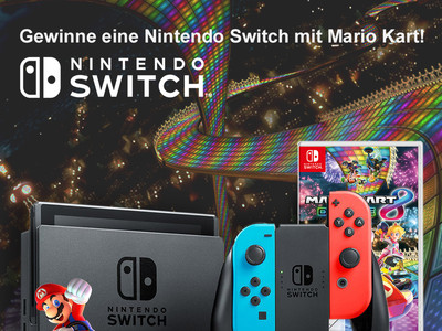 Gewinnspiel: Gewinne eine Nintendo Switch Konsole mit Mario Kart 8 Deluxe!