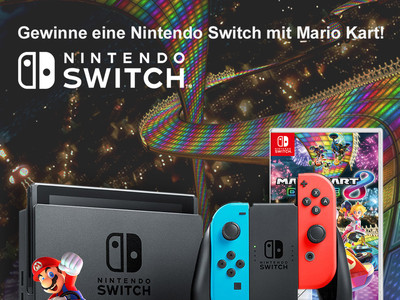 Gewinnspiel: Gewinne eine Nintendo Switch Konsole mit Mario Kart 8 Deluxe!
