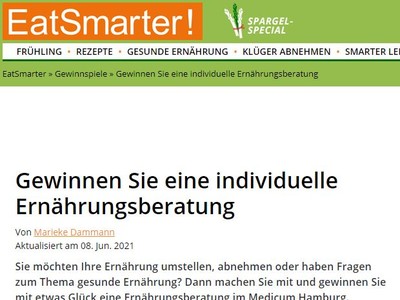 Gewinnspiel: Gewinne eine Ernährungsberatung im medicum Hamburg!