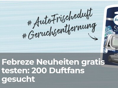 Gewinnspiel: Werden Sie Gratistester für Febreze!