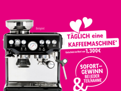 Gewinnspiel: Täglich eine Kaffeemaschine! 