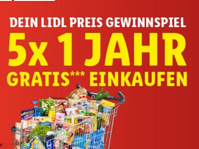 Gewinnspiel: 5x 1 Jahr Gratis Einkaufen!