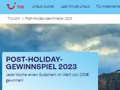 Gewinnspiel: Post-Holiday-Gewinnspiel