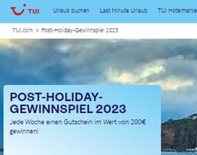 Gewinnspiel: POST-HOLIDAY-GEWINNSPIEL 2023