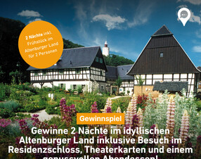 Gewinnspiel: Gewinne 2 Nächte im idyllischen Altenburger Land inklusive Frühstück