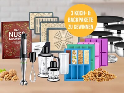 Gewinnspiel: 3 x Koch- 6 Backset zu gewinnen!