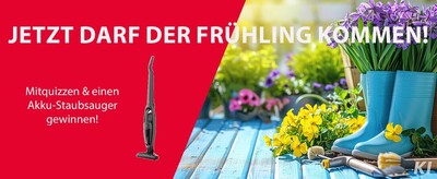 Gewinnspiel: Akku-Staubsauger für den Frühlingsputz!