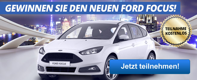 Gewinnspiel: Ford Focus-Gewinnspiel