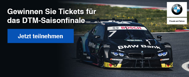 Gewinnspiel: BMW Gewinnspiel: DTM Tickets gewinnen