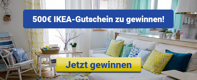 Gewinnspiel: Gutschein Verlosung: 500 € Ikea Gutschein gewinnen