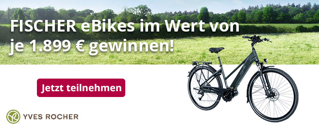Gewinnspiel: Yves Rocher Gewinnspiel: FISCHER E-Bikes gewinnen